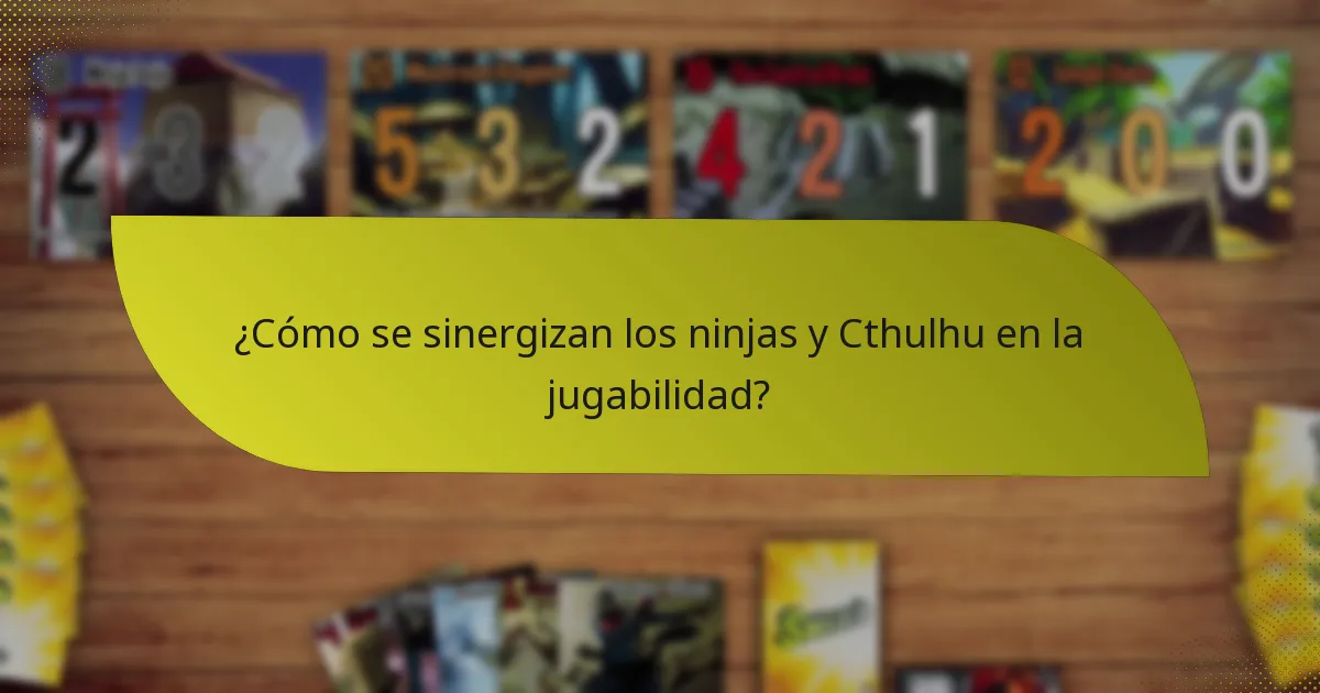 ¿Cómo se sinergizan los ninjas y Cthulhu en la jugabilidad?