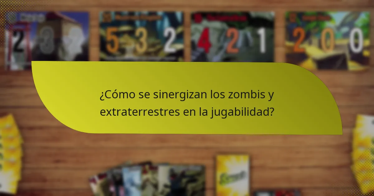 ¿Cómo se sinergizan los zombis y extraterrestres en la jugabilidad?